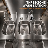 Wetruth Remorque de cuisine mobile standard européenne entièrement équipée, chariot commercial personnalisé pour café, pizza et restauration rapide
