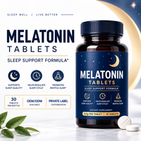 Comprimés de mélatonine, complément alimentaire pour le sommeil avec vitamine B, fabricant OEM ODM, étiquette privée