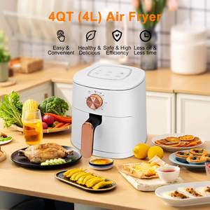 <span class=keywords><strong>Friteuse</strong></span> à air 4L avec panier antiadhésif et grille, moteur silencieux sans balais, protection contre la surchauffe, logo en feuille d'or/sérigraphie - Product Image 6
