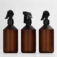 Vente Chaude Flacons en Plastique pour Emballage Cosmétique 300ml 500ml Bruns Verts Bleus avec Pulvérisateur à Gâchette pour Soins Capillaires et Toniques