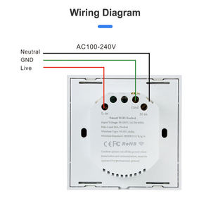 ปลั๊กไฟอัจฉริยะ Tuya Smart Home Wifi พร้อมกระจกนิรภัย ปลั๊กไฟติดผนังอเนกประสงค์ ควบคุมด้วยเสียง Alexa ปลั๊กไฟติดผนังอัจฉริยะพร้อมพอร์ต USB - Product Image 6
