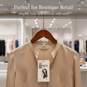 Étiquettes suspendues personnalisées avec logo, imperméables, estampées à chaud en or, pour sacs et chaussures, étiquettes en papier pour vêtements - Product Image 4