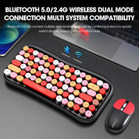 T-Wolf TF660 Dual Mode 84 Keys Retro Punk Keyboard & Mouse Combo Keycaps Mini Style Business Office Wireless BT Stock Available