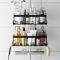 Keukenkast opbergrek badkamer hoek wastafel douche caddy plank organizer kast onder de wastafel enkele wastafel voor wandmontage