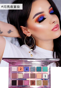 <span class=keywords><strong>Huda</strong></span>-sombra de ojos moji de 18 colores, <span class=keywords><strong>paleta</strong></span> de sombra de ojos personalizada de alta pigmentación vegana, varios colores, con prensa de cromo - Product Image 4