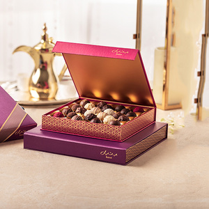 Boîte à chocolat de luxe pour l'Aïd Moubarak, Ramadan, vide, pour dattes comestibles, boîte cadeau rigide - Product Image 5