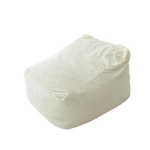 Han Doubao Compressible Bean <b>Bag</b> Sofa <b>Ivory</b> White Soft Sponge Fill For Children And Adults - Product Image 1