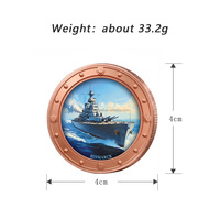 Médaille de défi commémorative vintage en cuivre pur 999 de 1 oz, motif bateau célèbre, vente en gros