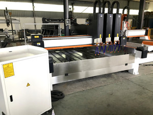 Máquina de grabado de granito Cnc de 5 ejes, corte de azulejos y piedras de porcelana grandes y losas de cuarzo de 30mm de espesor de corte (máx.) - Product Image 5