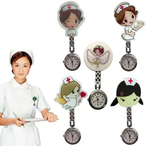 best beautiful 3D Cartoon Nurse Pattern Pocket clip brooch watch Lovely nurse quartz nurse watch