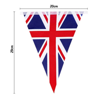 Guirlande de drapeaux personnalisée pas chère pour décoration de fête, forme triangulaire ou rectangulaire, drapeau patriotique britannique