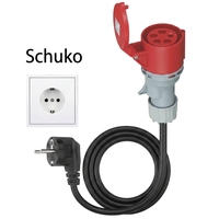 Prix d'usine - Ensemble de prises et connecteurs CEE rouges - Conforme aux normes Schuko, SABS, australiennes, suisses - Accessoires pour chargeurs de véhicules électriques portables