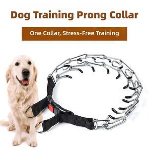 Collar de Adiestramiento para Perros de Lujo, Ultra-Plus, Acero Cromado, Duradero, Antitirones, con Pinza de Liberación Rápida, para Razas Grandes y Gigantes - Product Image 1