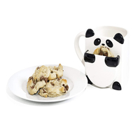 Vente en gros de porte-biscuits créatif de 6 oz, tasse à visage en céramique, tasse à biscuits