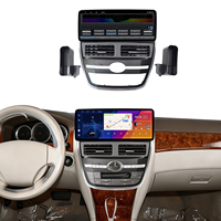 Lecteur DVD de voiture Android 12,3 pouces avec cadre en plastique et kit de câblage pour Buick LaCrosse 2004-2008, noir mat avec garniture argentée