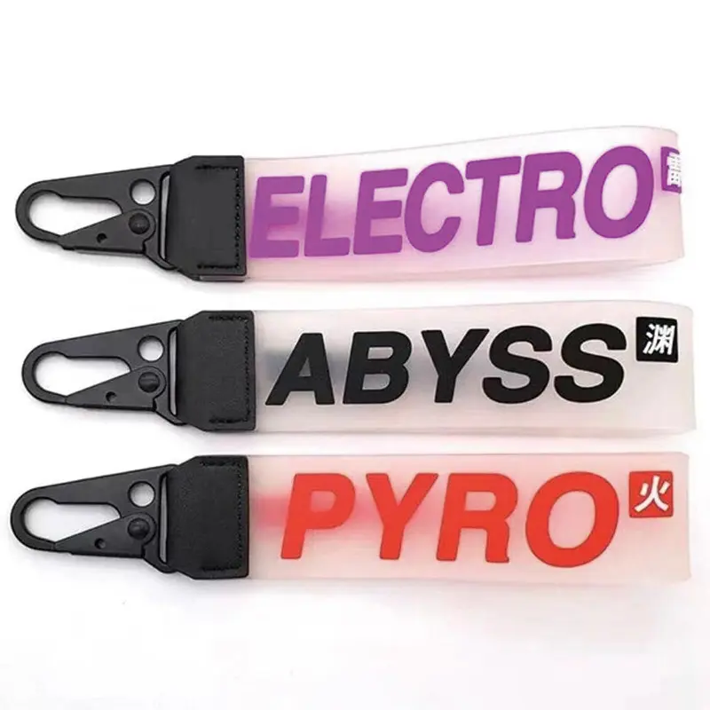 Chaveiros de PVC macios 3D personalizados com alça preta, preço de fábrica por atacado