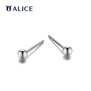 Alice s925 स्टर्लिंग चांदी की स्टड ईयररिंग्स क्लासिक शैली सरल और सुरुचिपूर्ण महिलाओं की बालियां पुरुषों स्टड इयररिंग्स - Product Image 1