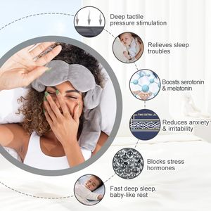 <span class=keywords><strong>Masque</strong></span> <span class=keywords><strong>de</strong></span> sommeil lesté OEM/ODM <span class=keywords><strong>pour</strong></span> un sommeil profond, en tissu doux avec sangle réglable, <span class=keywords><strong>masque</strong></span> oculaire à gravité <span class=keywords><strong>pour</strong></span> hommes et femmes - Product Image 2