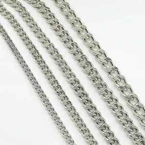 Aluminium Curb Metalen Twist Ketting 7Mm 9Mm 11Mm 13Mm 14Mm Link Chain Voor Kleding Handtas schouderriem
