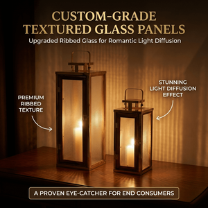 Lanternes décoratives en métal et bois en gros pour centres de table de mariage – Décoration de lanternes en bois et métal doré - Product Image 3