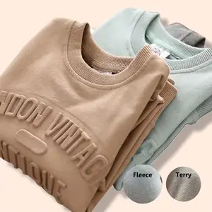 High Quality Custom Streetwear 3D Emboss Print Hoodie Embossed Sweatshirts Womens