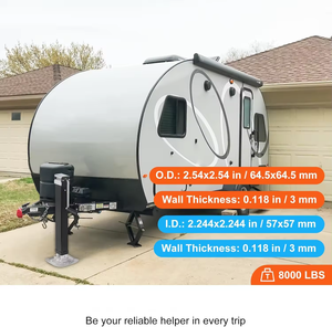 AMBITION Cric de remorque carré 8000 Lbs, cric de voiture pour camping-car, hauteur de levage 15,25 pouces, jambe de support réglable sur 5 niveaux pour le levage de camping-cars et de <span class=keywords><strong>chevaux</strong></span> - Product Image 5