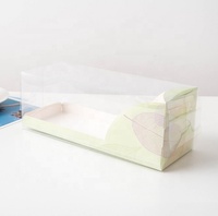 Boîte en plastique PET carrée transparente jetable pour pâtisserie, boulangerie, aliments, avec couvercle, boîte d'emballage pour gâteau au chocolat, vente en gros d'usine