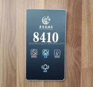 Placa <span class=keywords><strong>de</strong></span> Señalización <span class=keywords><strong>para</strong></span> Puerta <span class=keywords><strong>de</strong></span> Hotel D02-SF con Marco, Número <span class=keywords><strong>de</strong></span> Habitación Inteligente - Product Image 1