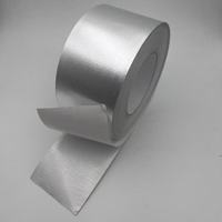 Ruban en tissu de fibre de verre tissé avec feuille d'aluminium, bouclier thermique réfléchissant, 120 microns x 2 pouces, 66 pieds, barrière thermique pour utilisation automobile et marine