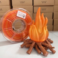 Perleffekt Orange zu Gelb Verlauf PLA 3D-Druckmaterial für Flammenmodelle und Dekorative Handwerksarbeiten