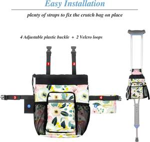 Muestra Gratuita de Bolsa para Muletas OEM, Bolsa Impermeable con Bolsillo Reflectante con Cremallera para Muletas, Senderismo, Caminatas, Almacenamiento - Product Image 4