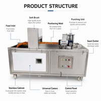 Machine voor het verwijderen van pruimenpitjes, lychee-schiller en -ontpitter, machine voor het ontpitten van kleine vruchten, longan-ontpitter
