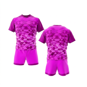 ชุดเสื้อรักบี้ลายเรขาคณิตสำหรับผู้ชาย พิมพ์ลายแบบ Sublimation ระบายเหงื่อได้ดี แห้งเร็ว แขนสั้น ทรงสปอร์ต - Product Image 1