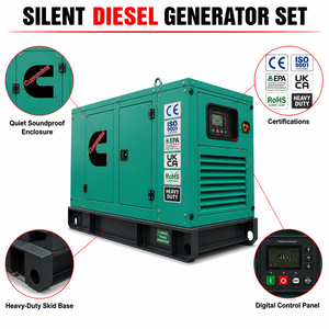 เครื่องกำเนิดไฟฟ้าดีเซลแบบพกพา Weichai Cummins 30kva 40kva 50kva ระบบสตาร์ทอัตโนมัติแบบเงียบพิเศษ สำหรับใช้ในโรงงานอุตสาหกรรม - Product Image 5