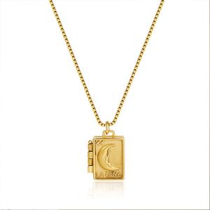 Collier personnalisé avec logo, en acier inoxydable plaqué or 18 carats, résistant à l'eau et inaltérable, avec photo, pour femme - Product Image 5