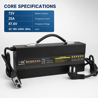Chargeur de batterie au lithium LiFePO4 87,6 V 25 A rapide CHUANYI CY-03 OEM pour tricycle électrique et fauteuil roulant électrique, certifié CE