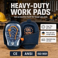 Genouillères en gel pour travaux de pose de revêtements de sol et de carrelage, coque en néoprène transparente, sangle réglable douce, utilisation confortable pour hommes et femmes