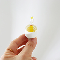 HOPECK Bouteilles en verre d'huile essentielle/sérum 10/15/20/25/30ML 18/415 Double couche PP collier Pipette compte-gouttes sérigraphié