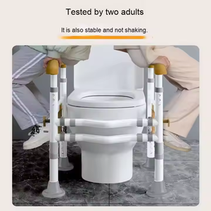 Venta directa de fábrica, barra de agarre de seguridad para baño de <span class=keywords><strong>altura</strong></span> ajustable, pasamanos de <span class=keywords><strong>inodoro</strong></span> antideslizante dedicado para personas mayores y discapacitadas - Product Image 5