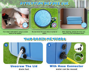 कस्टम ओवरसाइज वाटर पार्टी कुत्ते पालतू पालतू पालतू जानवर स्नान बच्चों और वयस्कों को ग्राउंड आउटडोर स्विमिंग पूल के ऊपर गिर जाता है - Product Image 3