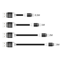 Venta al por mayor de alta calidad de metal cable de carga rápida Android tipo C rápido USB 2,0 a granel de datos largos cable USB de carga