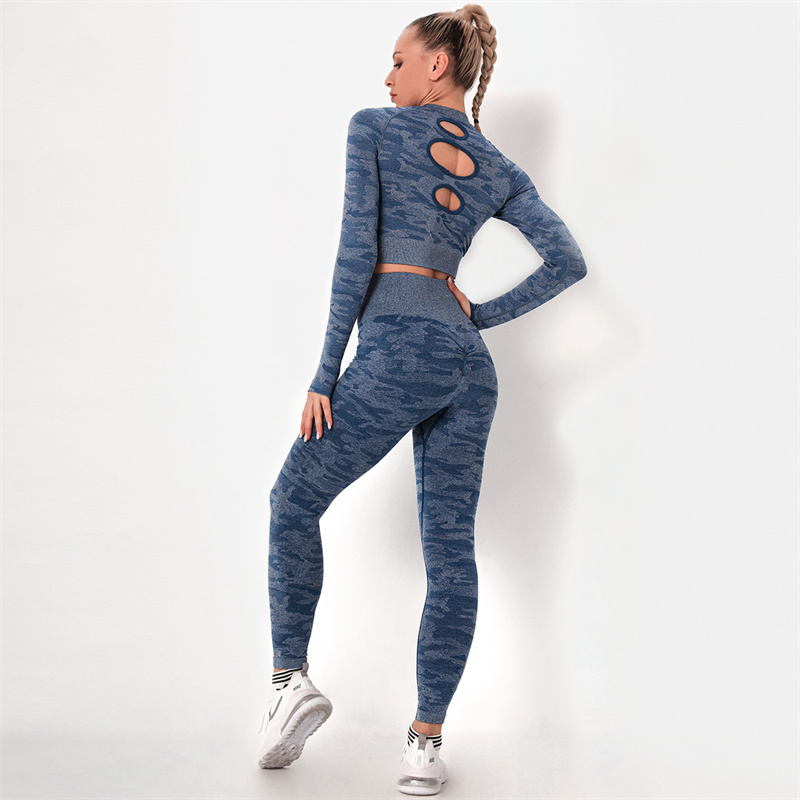 8 colors Fashion Modern Breathable Workout Clothing Women Active Wear Yoga Set hygroscopic and sweat releasing