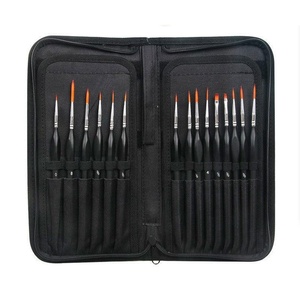 Ensemble de pinceaux professionnels pour peinture miniature, 15 pièces, pointes <span class=keywords><strong>extra</strong></span> fines, détails micro, <span class=keywords><strong>aquarelle</strong></span>, huile, acrylique, artisanat, OEM/ODM, nylon - Product Image 1