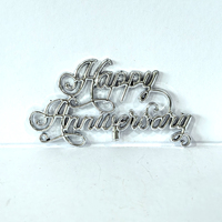 Prix d'usine – Décoration de gâteau « Joyeux Anniversaire » en plastique plaqué, écriture cursive, pour mariage et fête, fournitures de décoration d'anniversaire
