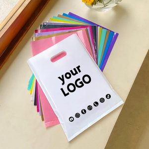 Venta al por mayor de <span class=keywords><strong>bolsas</strong></span> de plástico de impresión de huecograbado de compras de diseño personalizado respetuoso con el medio ambiente troquelado con logotipo - Product Image 1