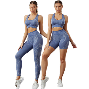 Set <span class=keywords><strong>Sportivo</strong></span> <span class=keywords><strong>da</strong></span> <span class=keywords><strong>Donna</strong></span>: <span class=keywords><strong>Reggiseno</strong></span> e Leggings Senza Cuciture, Abbigliamento Fitness e Yoga, Vestiti <span class=keywords><strong>da</strong></span> Palestra ad Asciugatura Rapida - Product Image 2