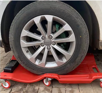 Alat Bantu Kerja Mobil 36 Inci dengan 6 Roda & Sandaran Kepala Berbantalan - Papan Perbaikan Mobil Profil Rendah untuk Mekanik Otomotif, Ganti Oli di Garasi