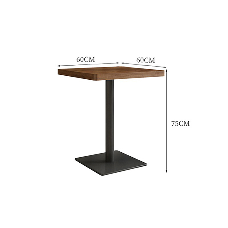 Table de restaurant carrée