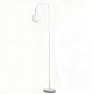 Minimalist Floor <b>Lamp</b> Led Adjustable Height Plastic Body White Shade For Living Room Bedroom <b>Office</b> Decor - Product Image 5
