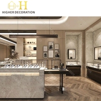 Vitrine de présentation de bijoux de luxe sur pied avec éclairage LED personnalisé, mobilier de présentation pour bijouterie et horlogerie